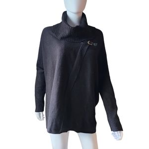 Calvin Klein Cowl Neck Buckle Sweater